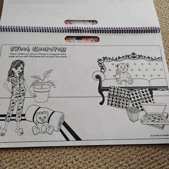 TWO Lisa Frank Jumbo Adult Coloring Activity Sticker Books Rainbow Majesty USED - Picture 13 of 16